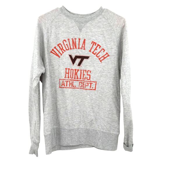 KA Knights Apparel Size Medium‎ Crewneck Pullover Sweatshirt Gray Virginia Tech - Picture 1 of 4